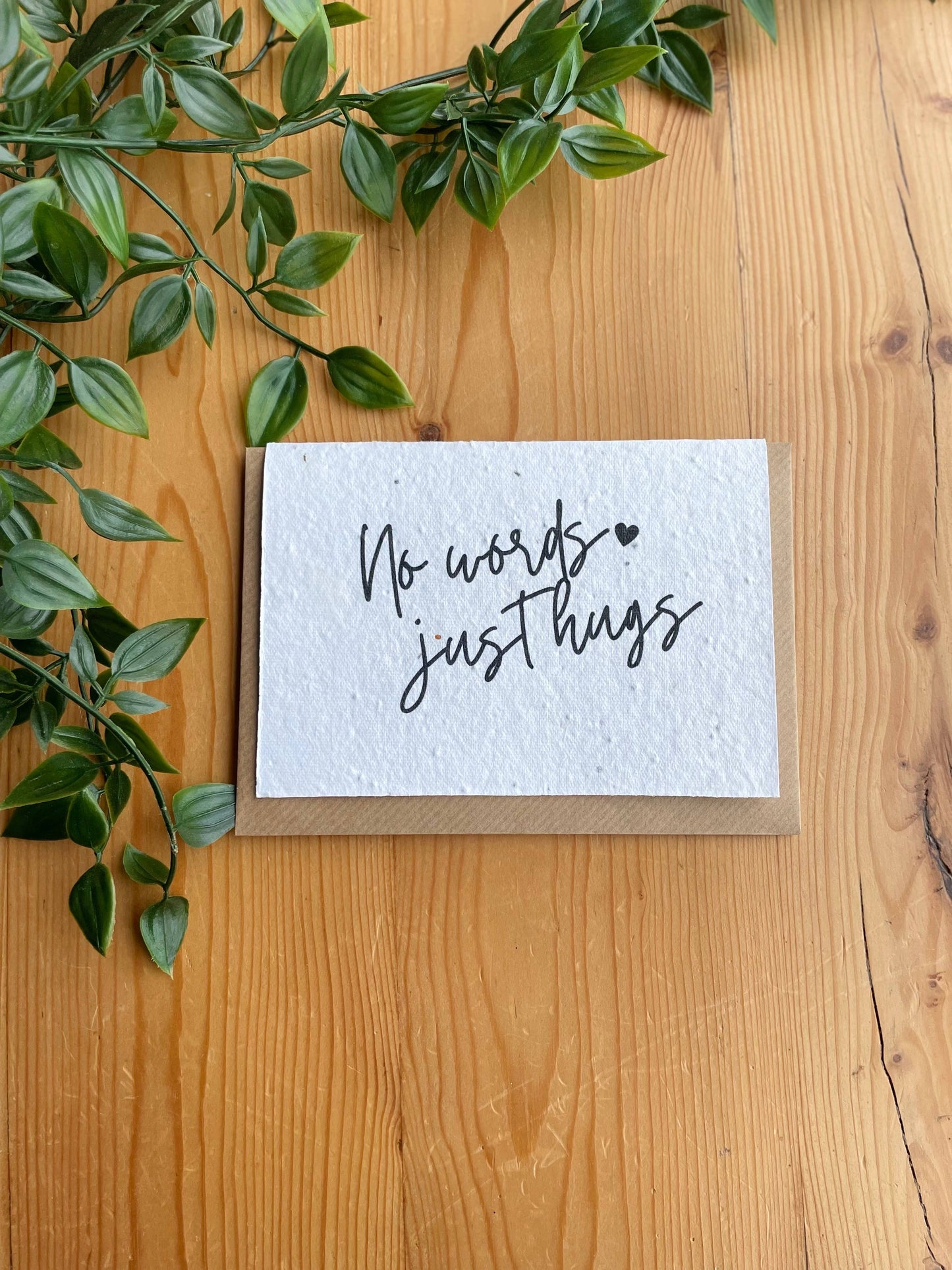 Plantable Greeting Card - No Words, Just hugs