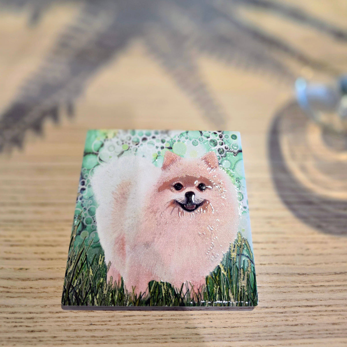 Pomeranian Dog Ceramic Coaster