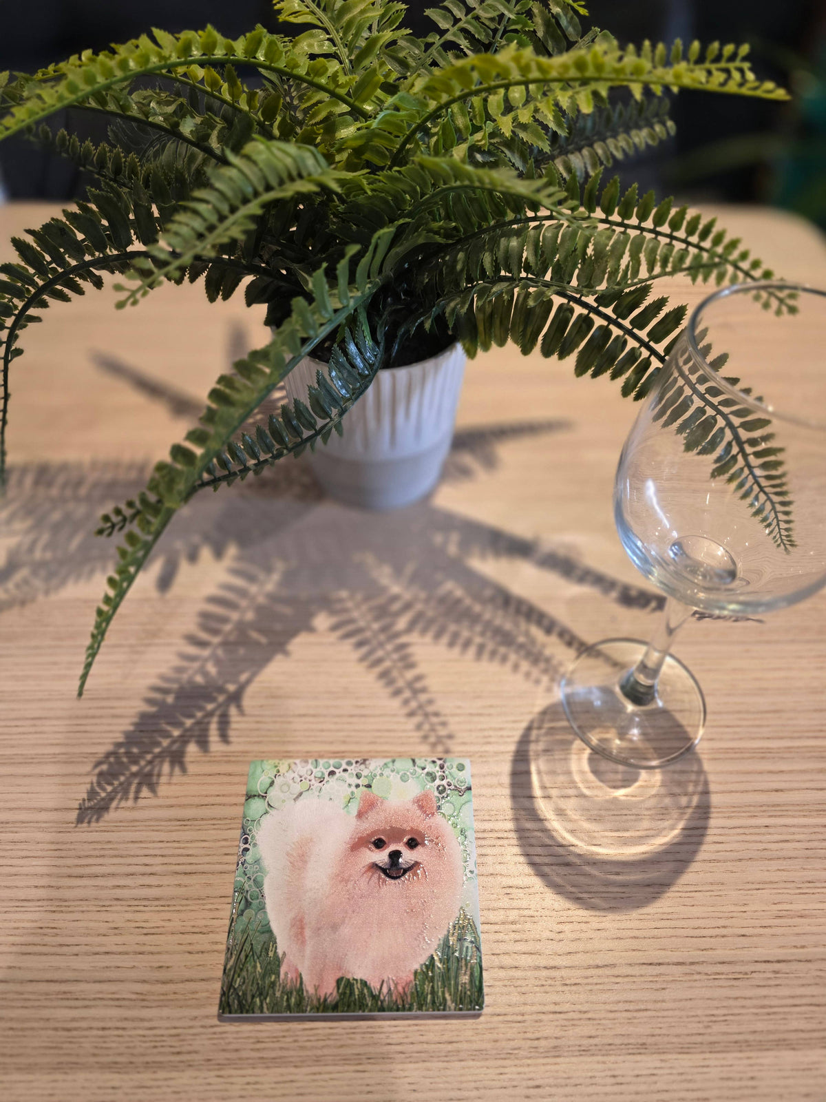 Pomeranian Dog Ceramic Coaster