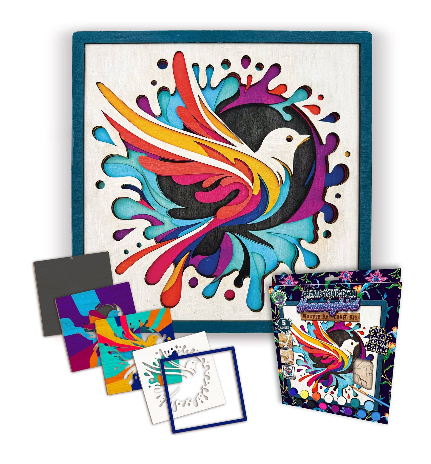 Wooden Hummingbird Art craft Kit