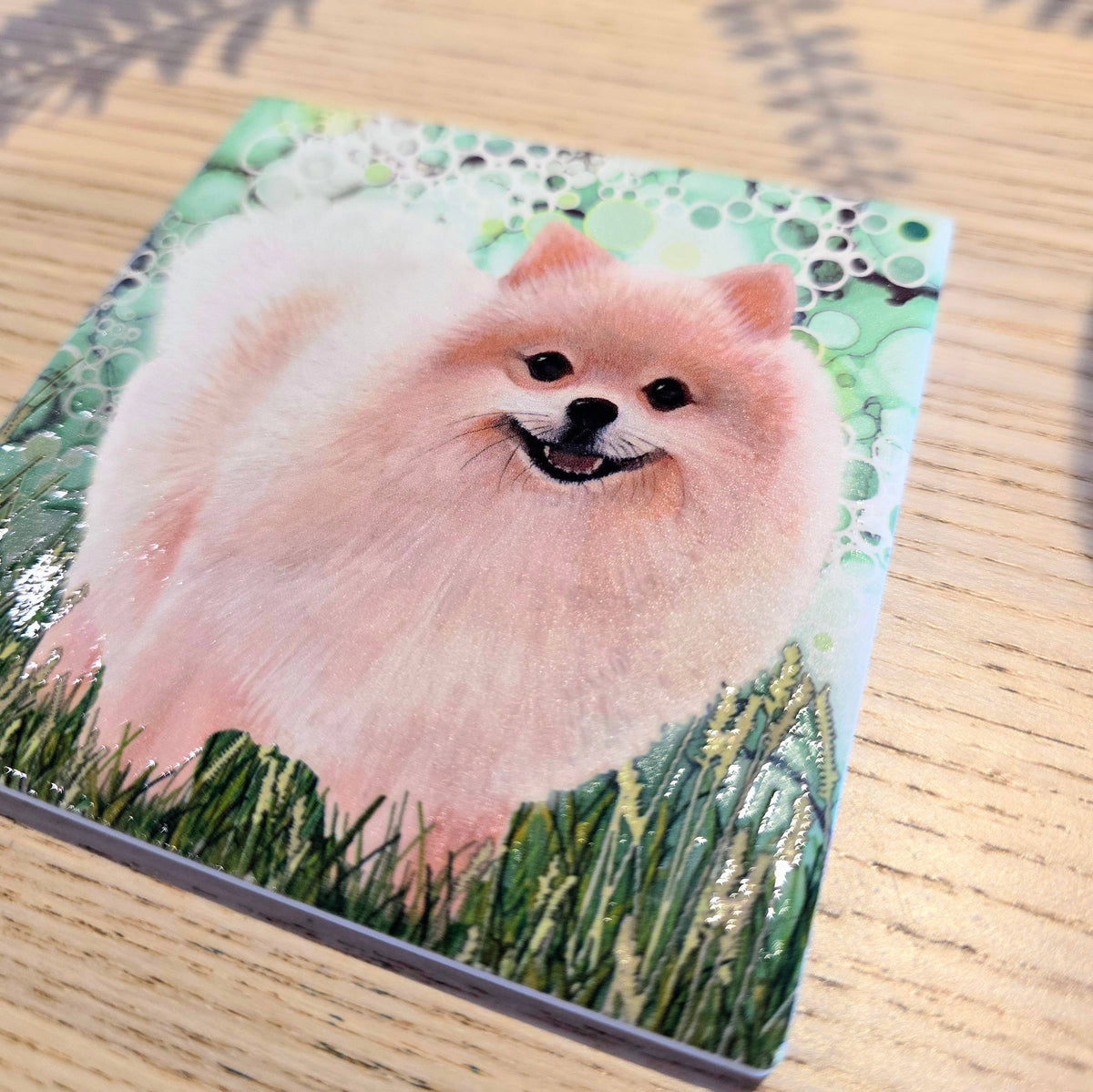 Pomeranian Dog Ceramic Coaster