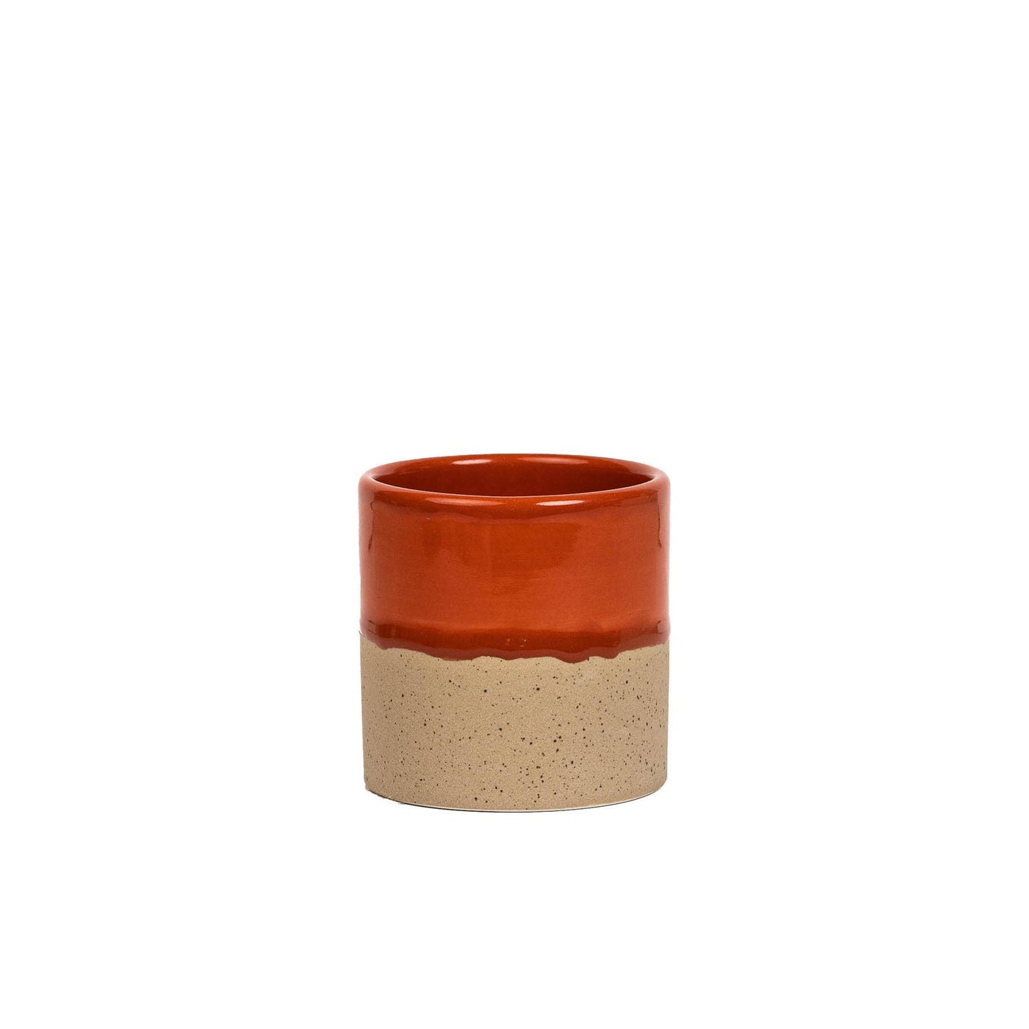 Drip Ceramic Planter Small - Burnt Orange
