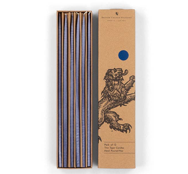 Thin Taper Candles - Midnight Blue