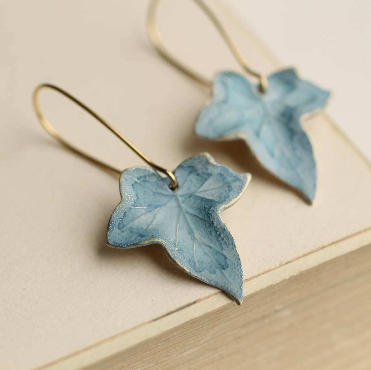 Blue Ivy Leaf Earrings