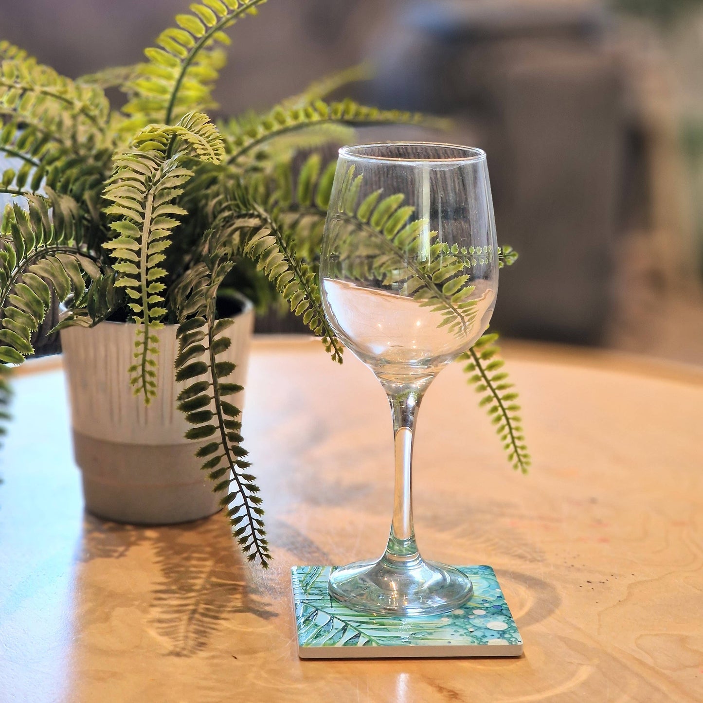 61-C Palm leaves Coaster