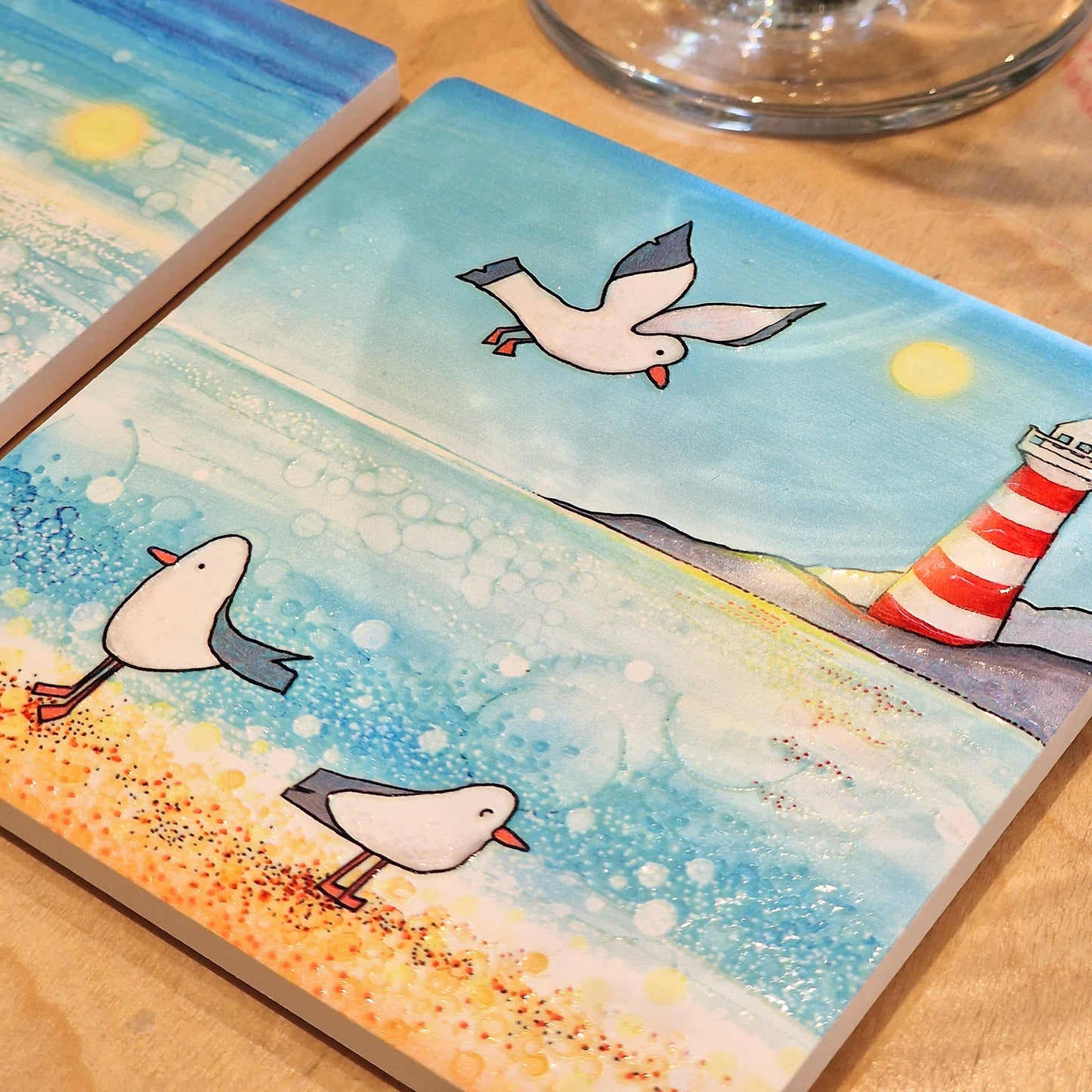 97-C Seagull Lighthouse Coaster