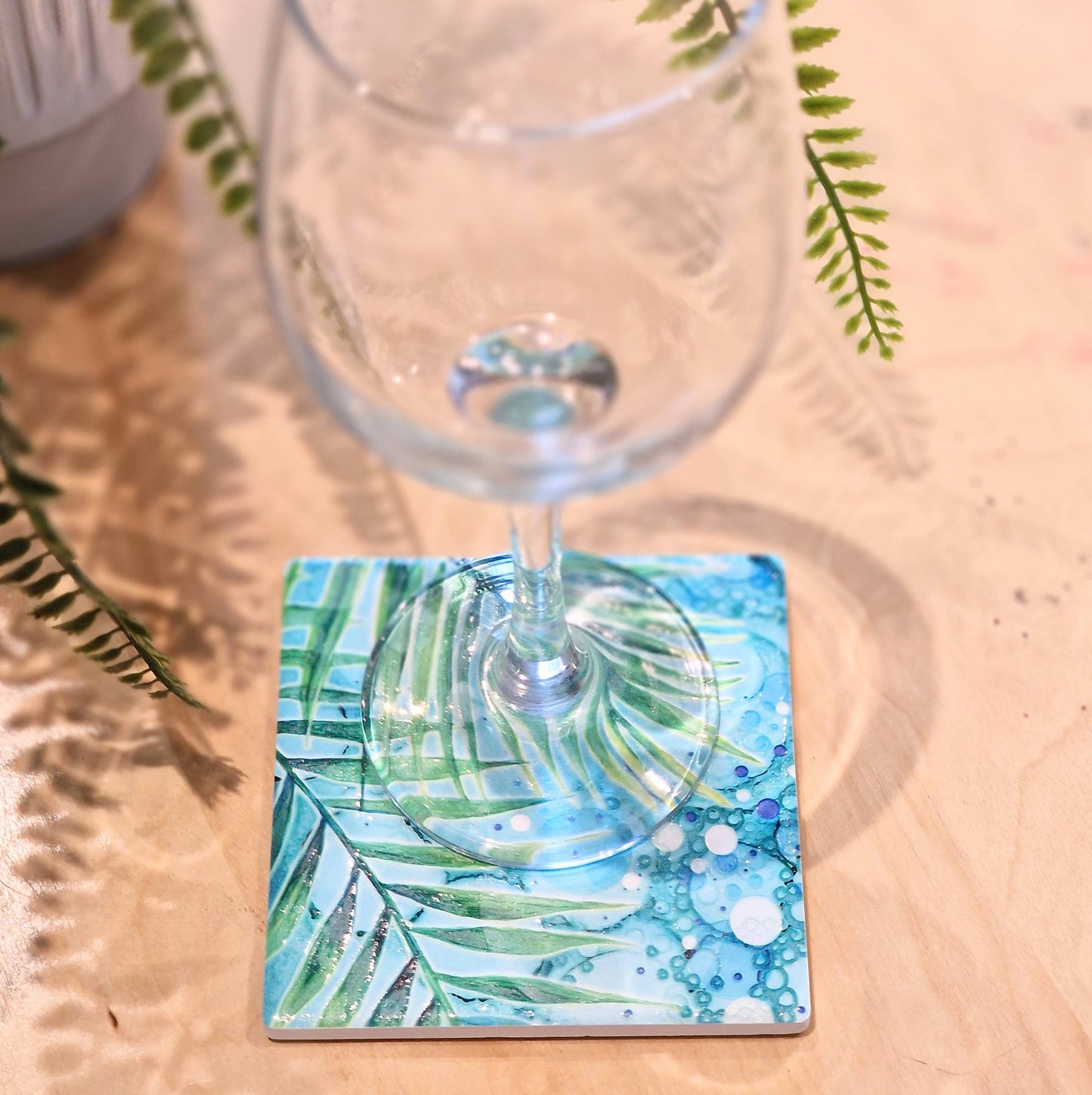 61-C Palm leaves Coaster