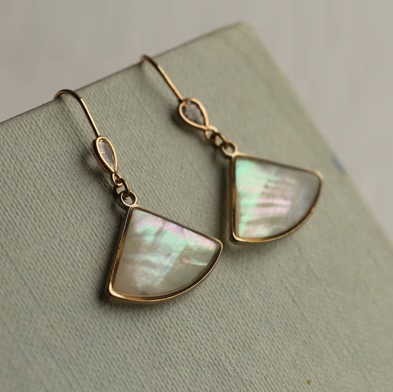Pearl Fan Earrings