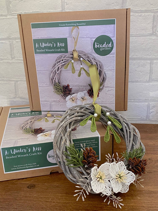 A Winter's Kiss Wreath Craft Kit for Adults. Creative Gift.