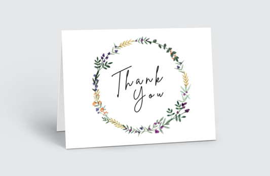 Plantable Greeting Card - Thank You Wreath