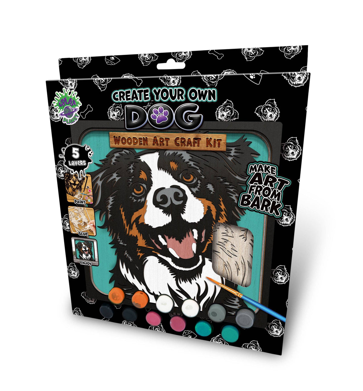 Wooden Dog Art Craft Kit