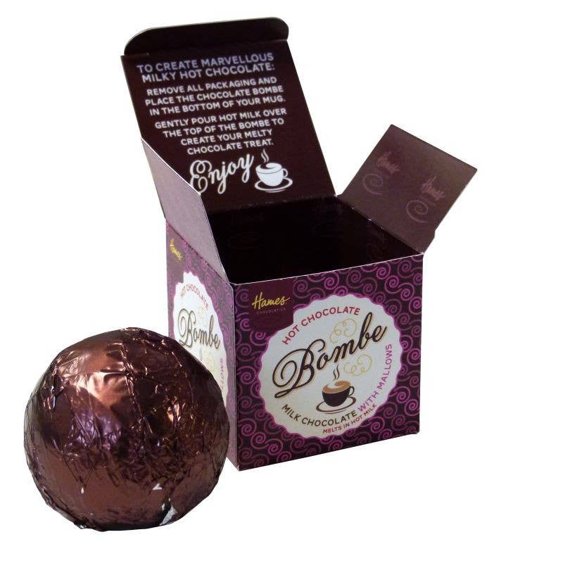 Hot Chocolate Bombe with Mini Mallows