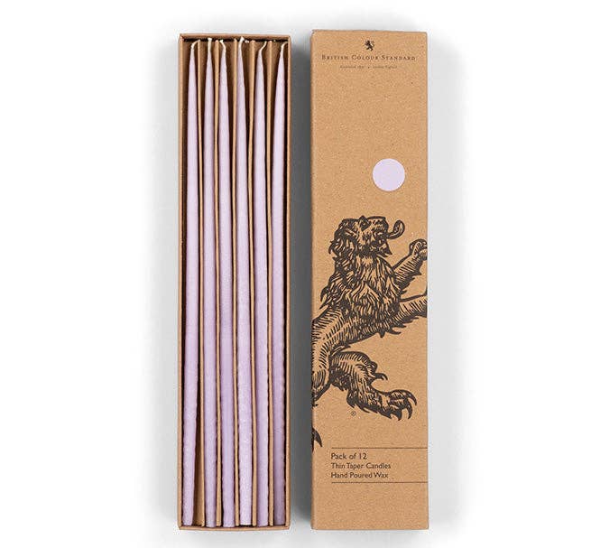 Thin Taper Candles - Verbena Mauve
