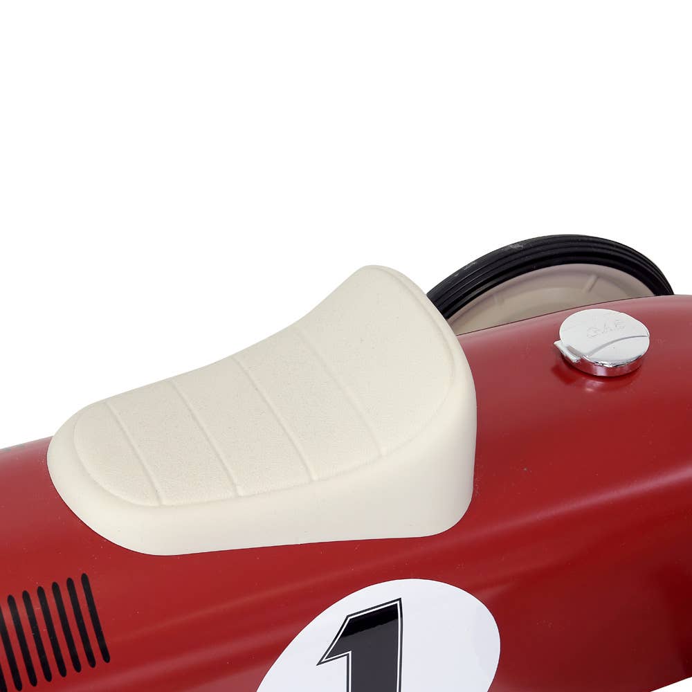 Vilac Red With White Wheels Ride-On Car Vintage Style Toy