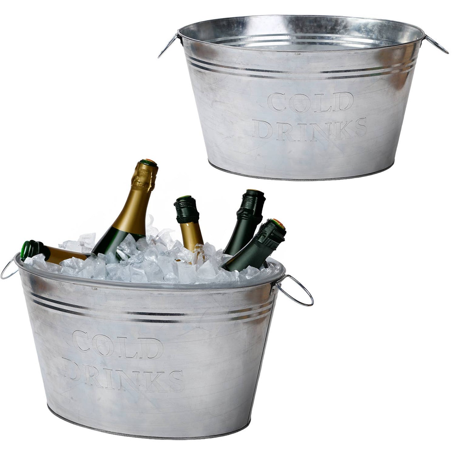 Oval Cooler Bucket with Carry Handles – Portable