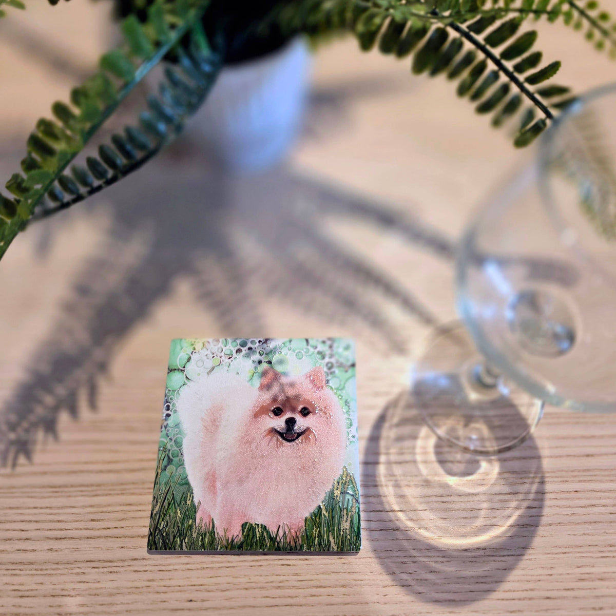Pomeranian Dog Ceramic Coaster