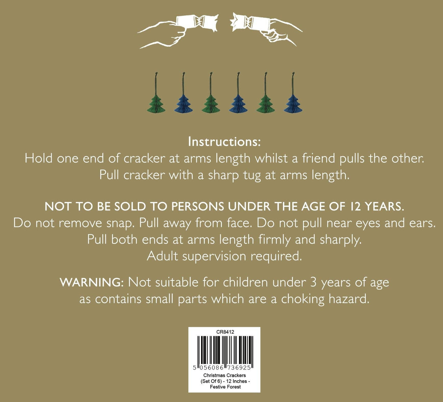 Festive Forest Christmas Crackers (Set of 6)