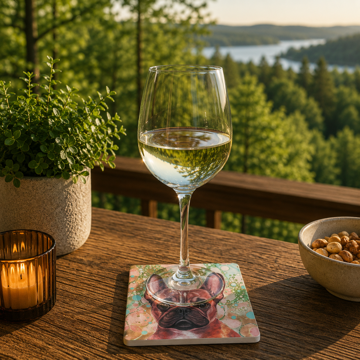 French Bulldog Dog Ceramic Coaster