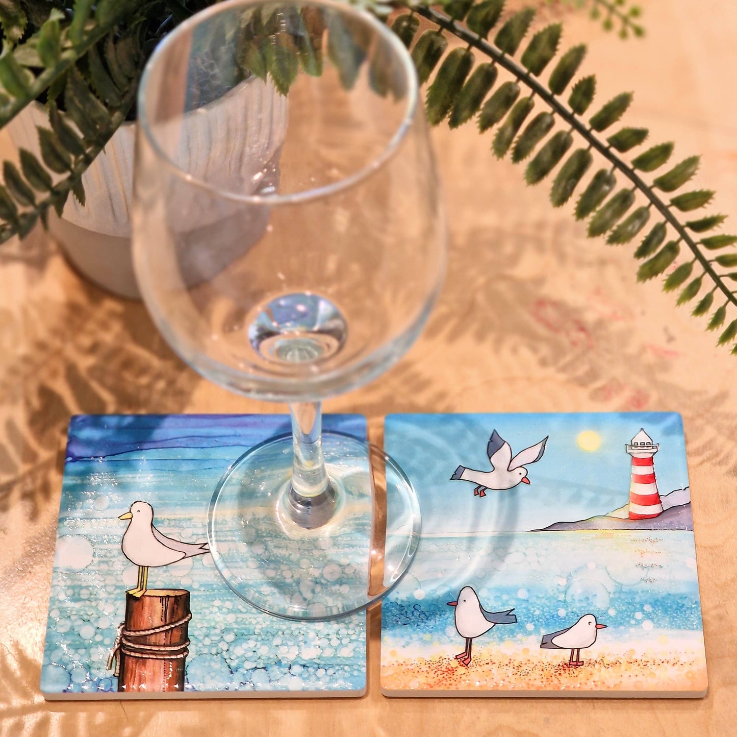 97-C Seagull Lighthouse Coaster