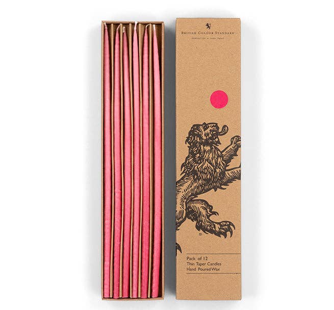 Thin Taper Candles - Neyron Pink