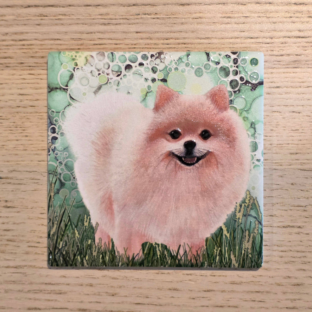 Pomeranian Dog Ceramic Coaster