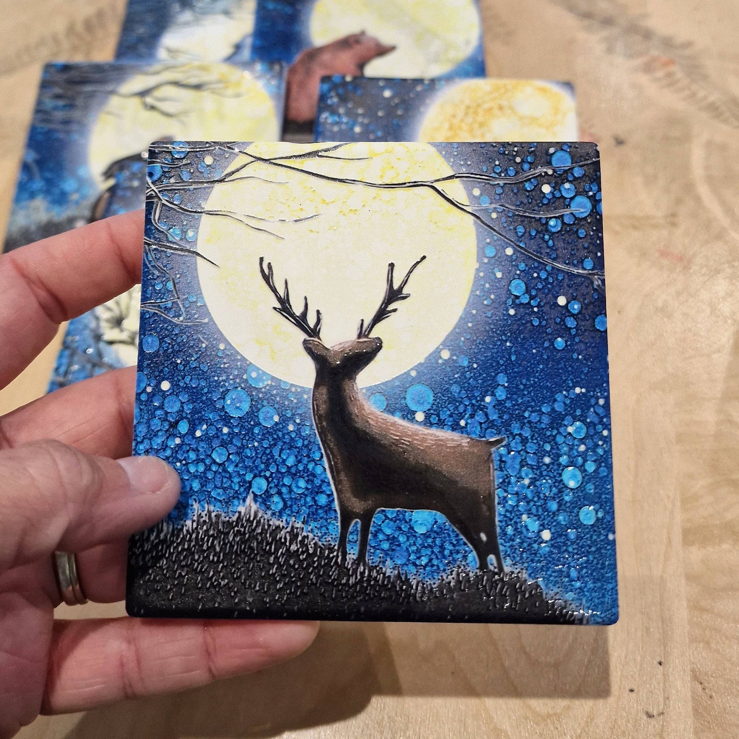 12-C Stag Coaster