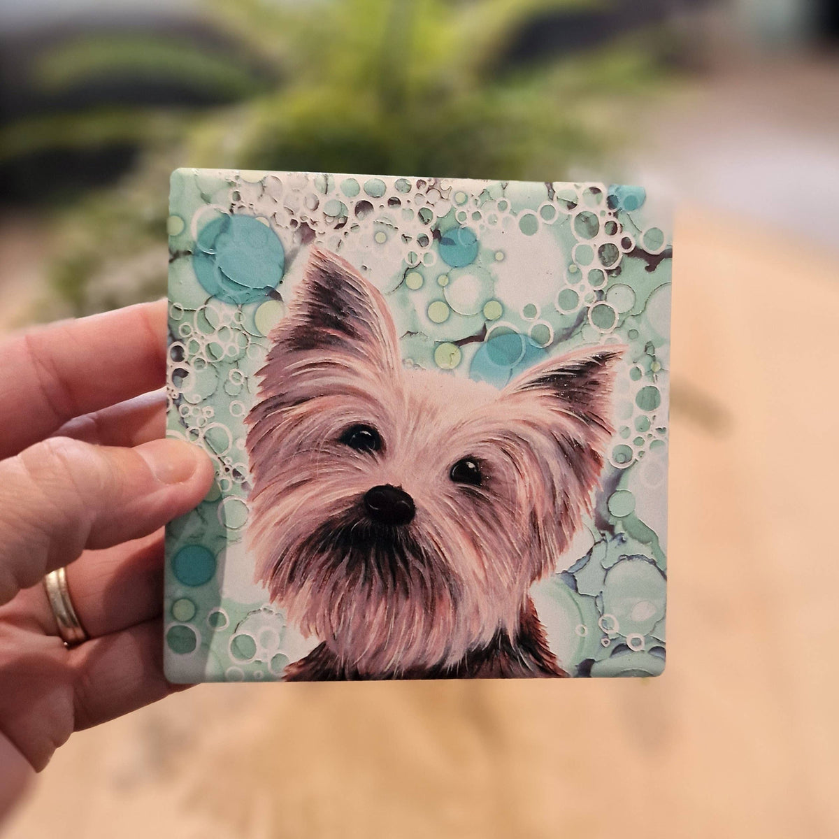 Yorkshire Terrier Dog Ceramic Coaster