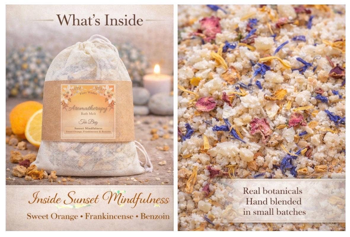 Aromatherapy Bath Melt Tea Bag | Essential Oils & Botanicals