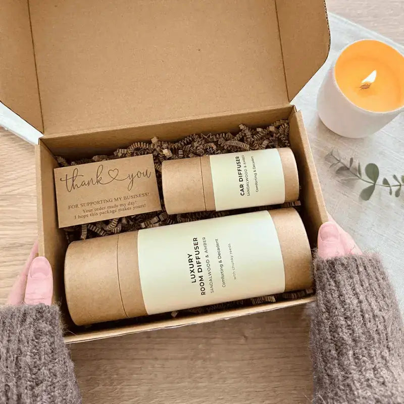 Car And Home Gift Set – Sandalwood & Amber