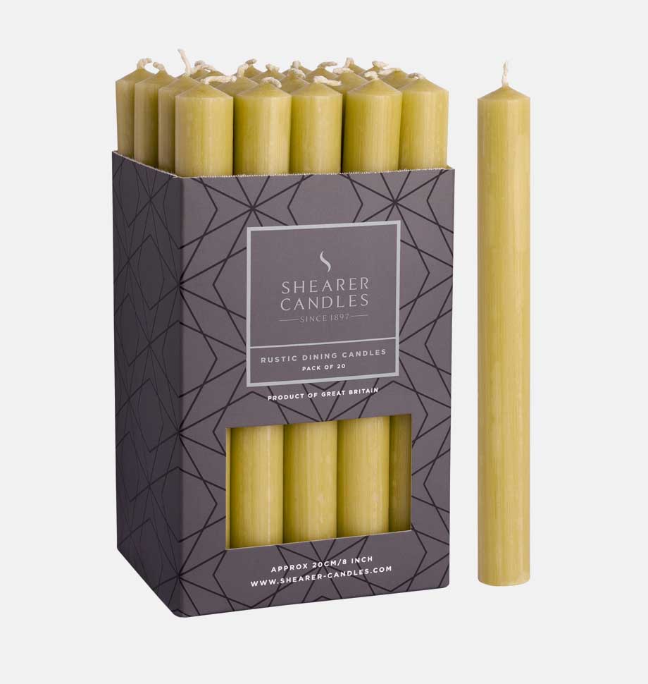 Olive 8 inch Dinner Candles x 5