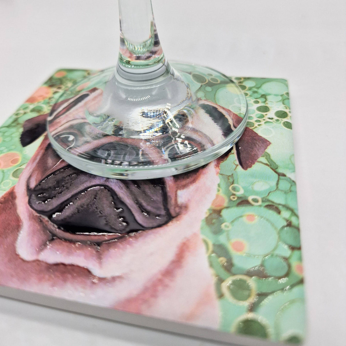 Pug Dog Ceramic Coaster