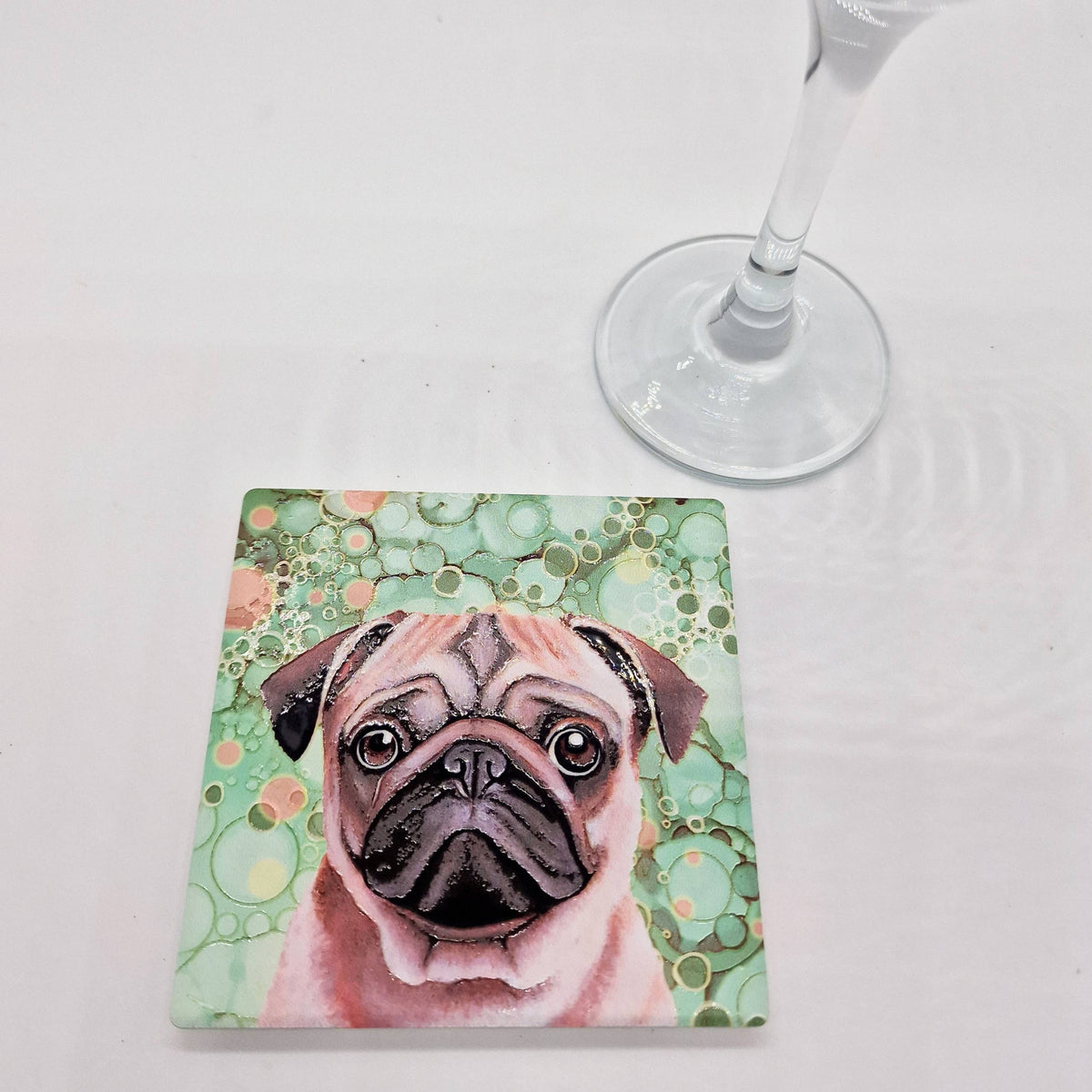 Pug Dog Ceramic Coaster