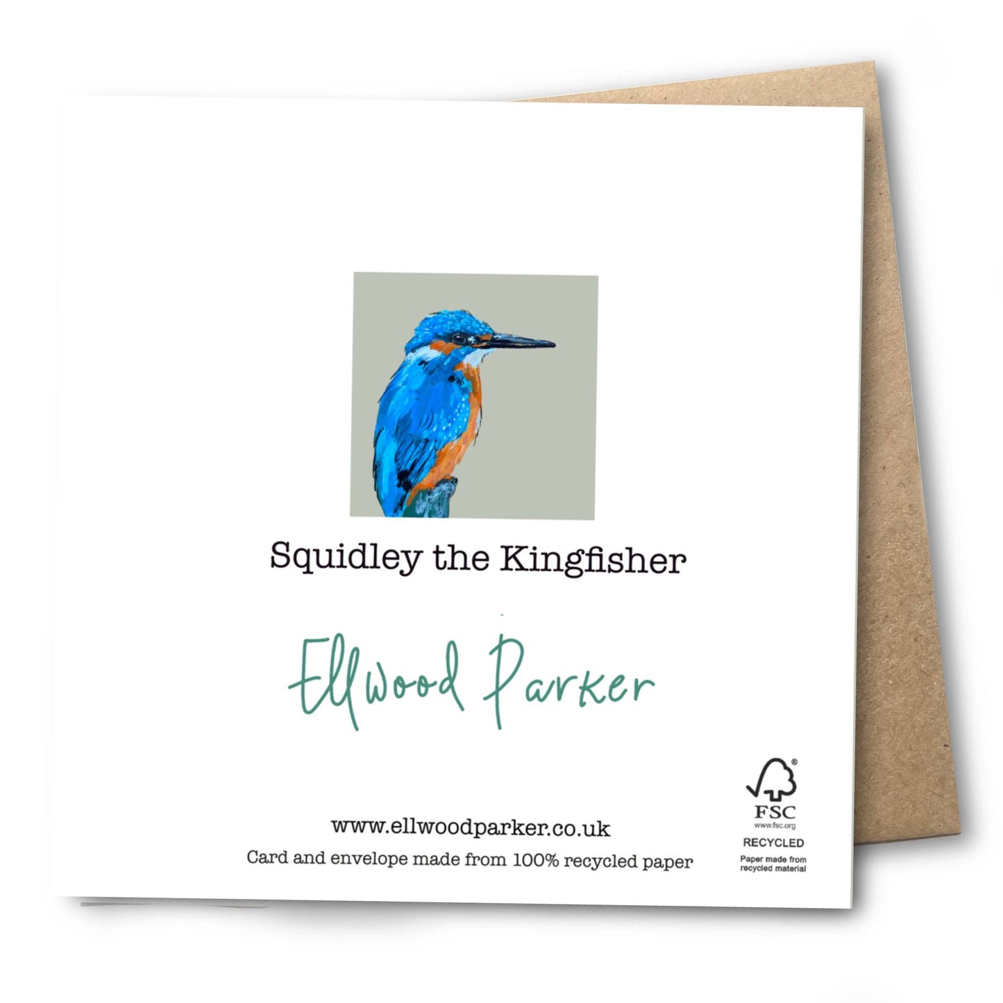 Kingfisher Card | Eco | Recycled | Bird | Blank