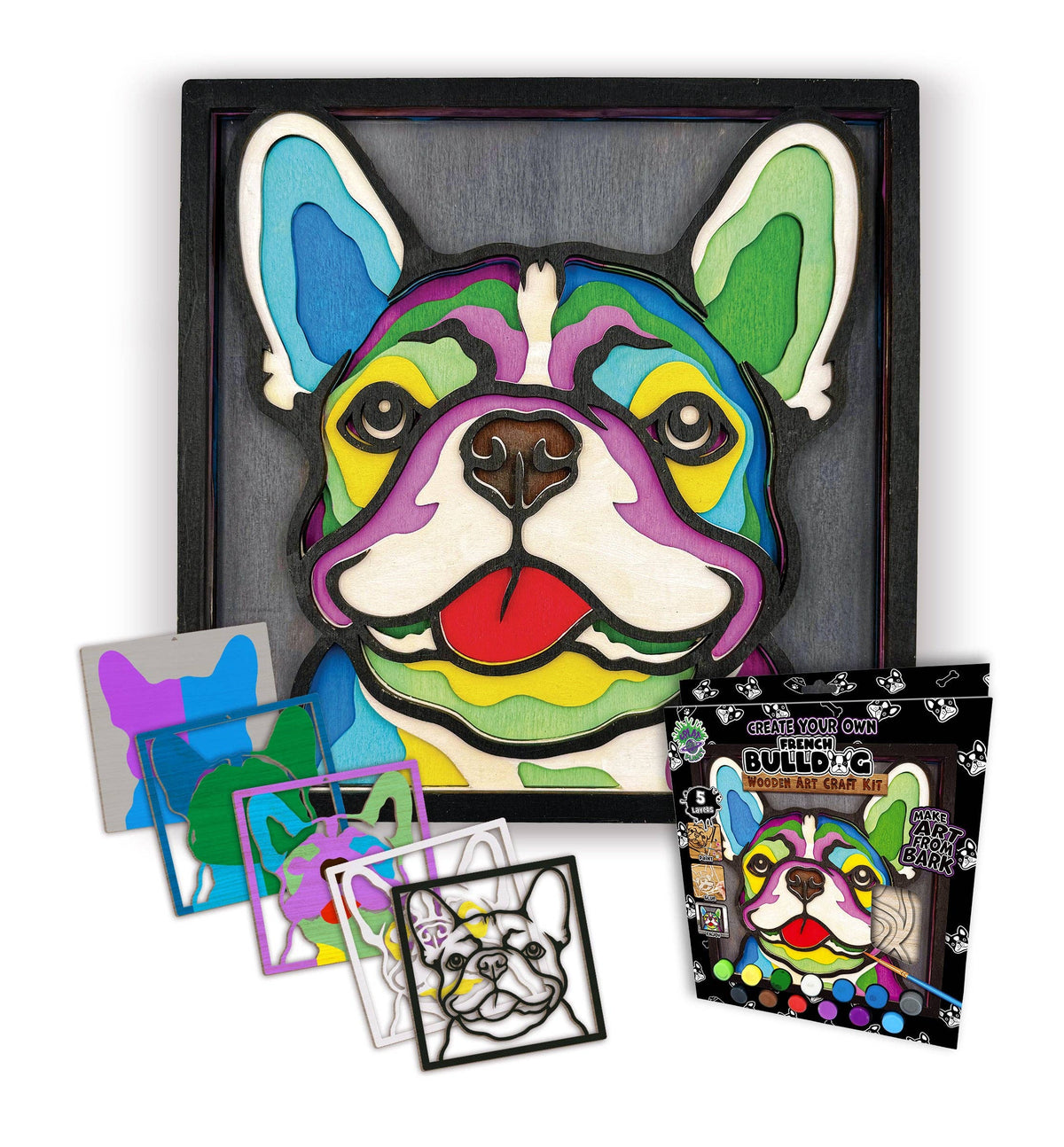 Wooden French Bulldog Art Craft Kit