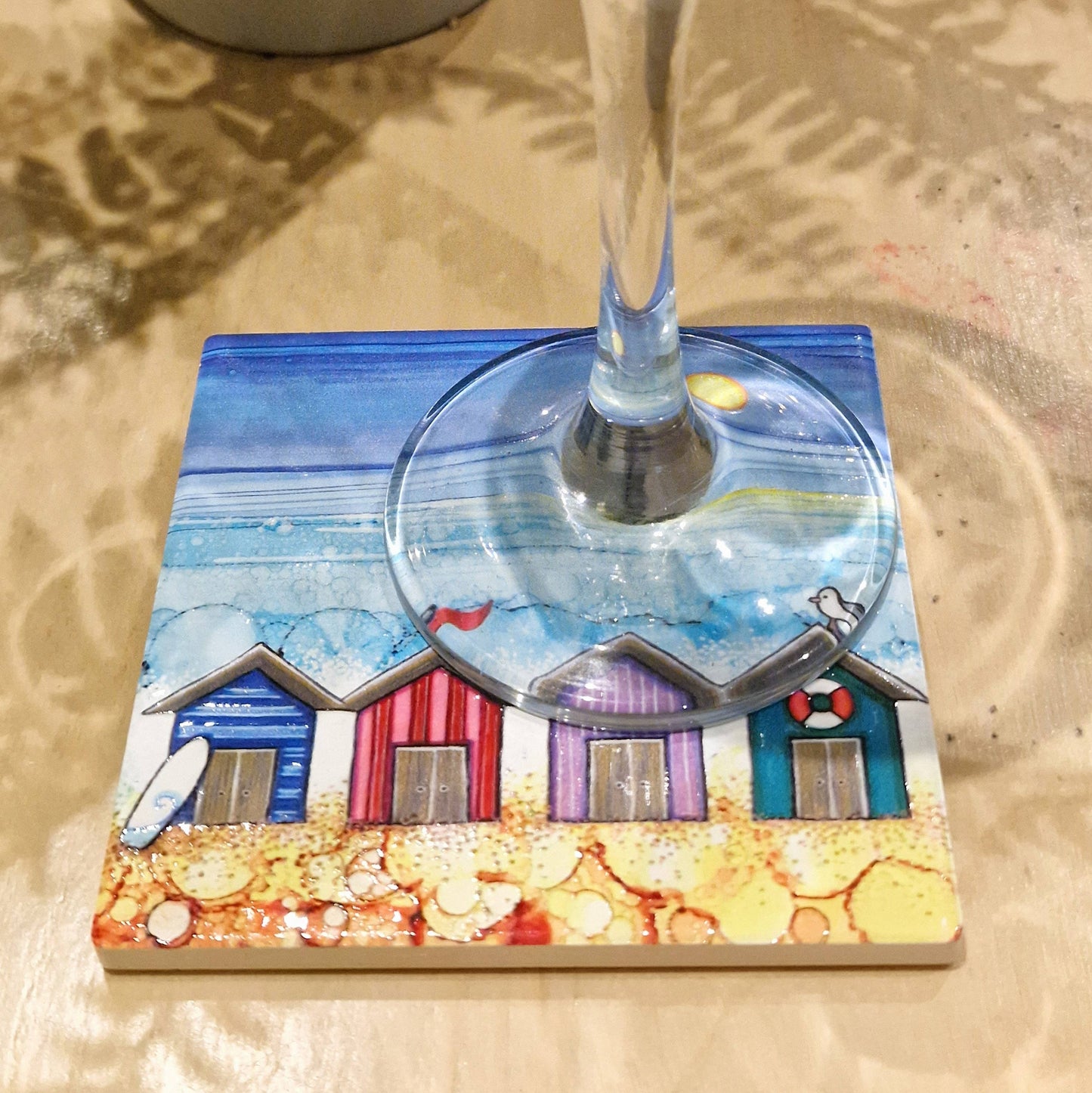 88-C BD 4 Beach Huts Coaster