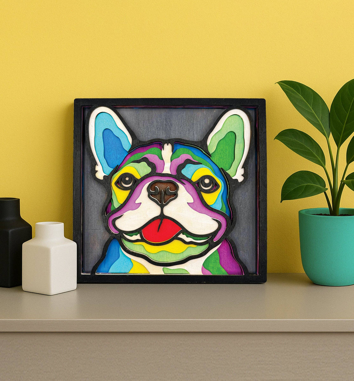 Wooden French Bulldog Art Craft Kit