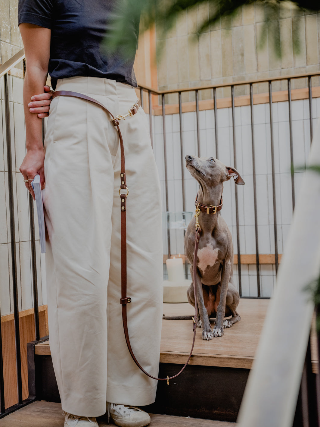 Long Leather Multi Lead