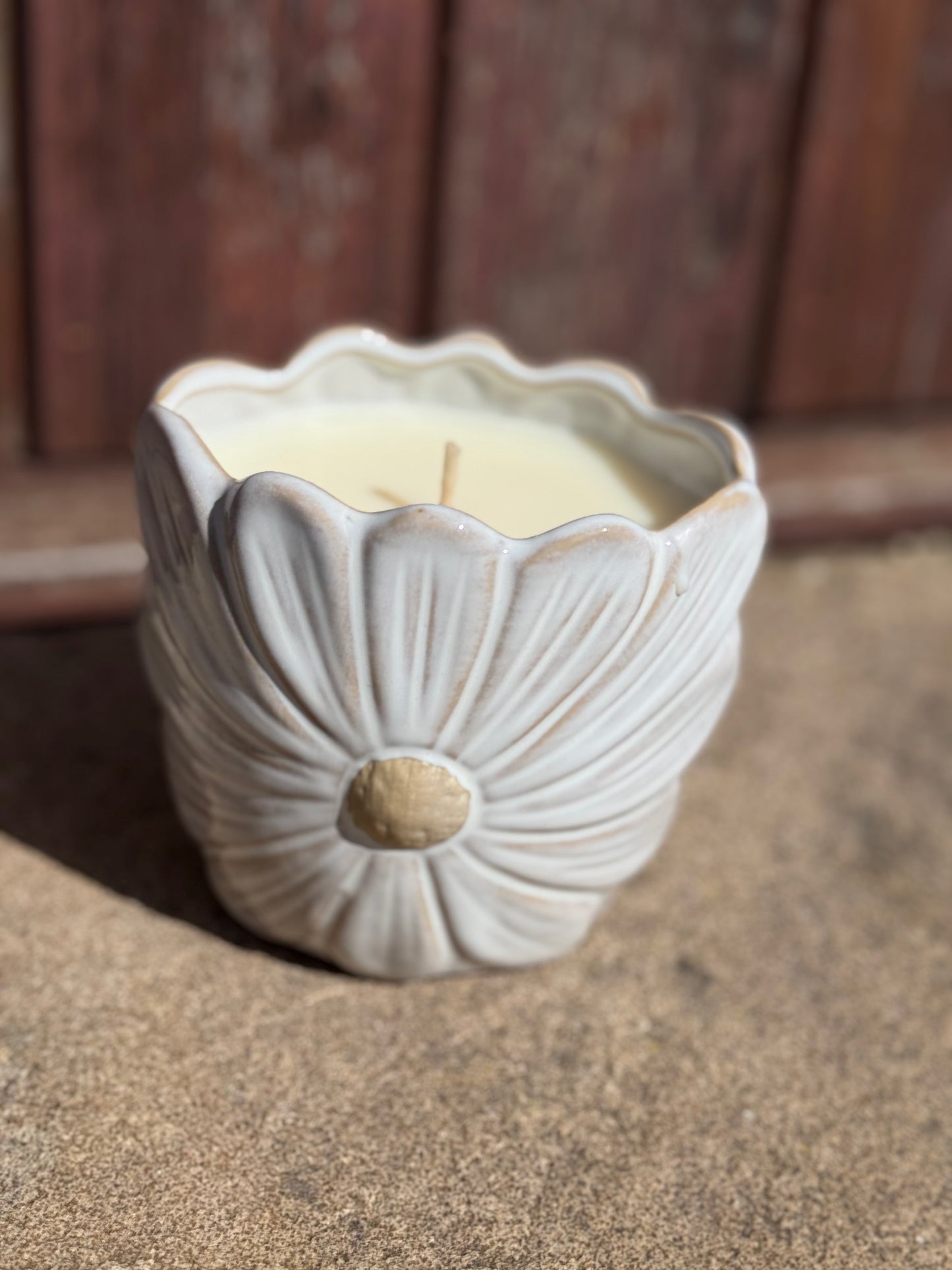 Flower Ceramic Candle