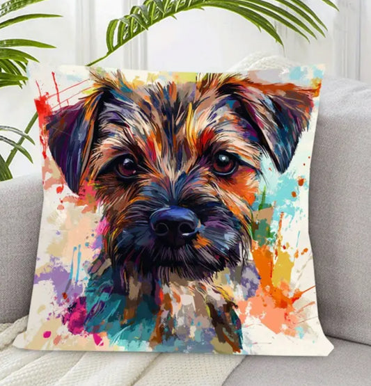 Border Terrier Cushion 45 x 45