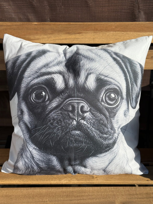 Pug Cushion 45 x 45