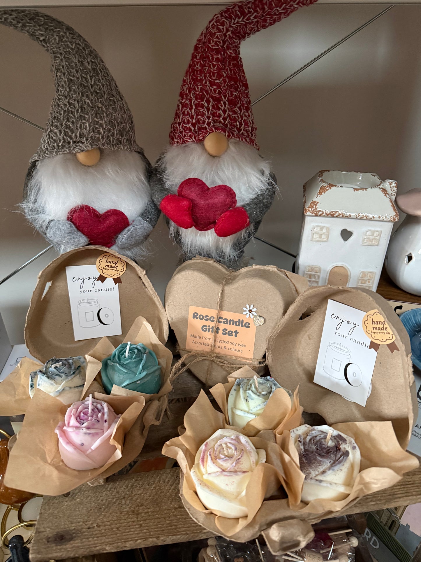 Box of Mini Rose Candles