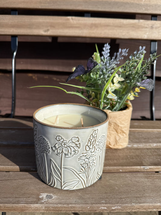 Small Flower Design Plant Pot, 11cm