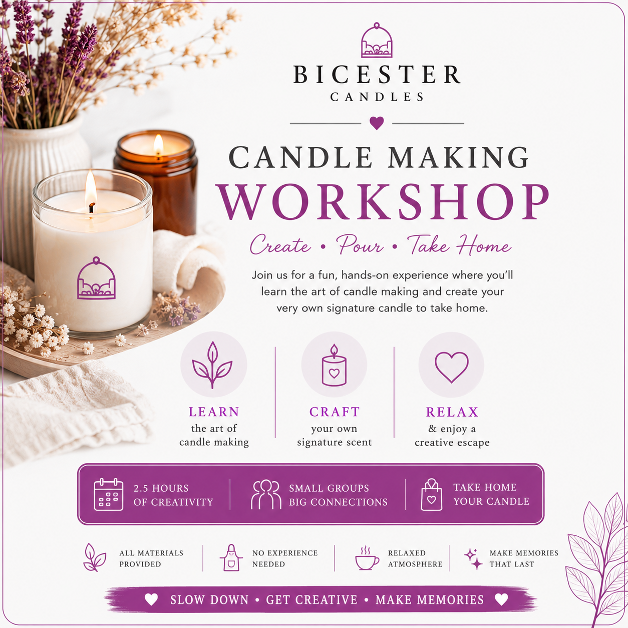 Candle Making Workshop - 12pm Saturday 23rd June