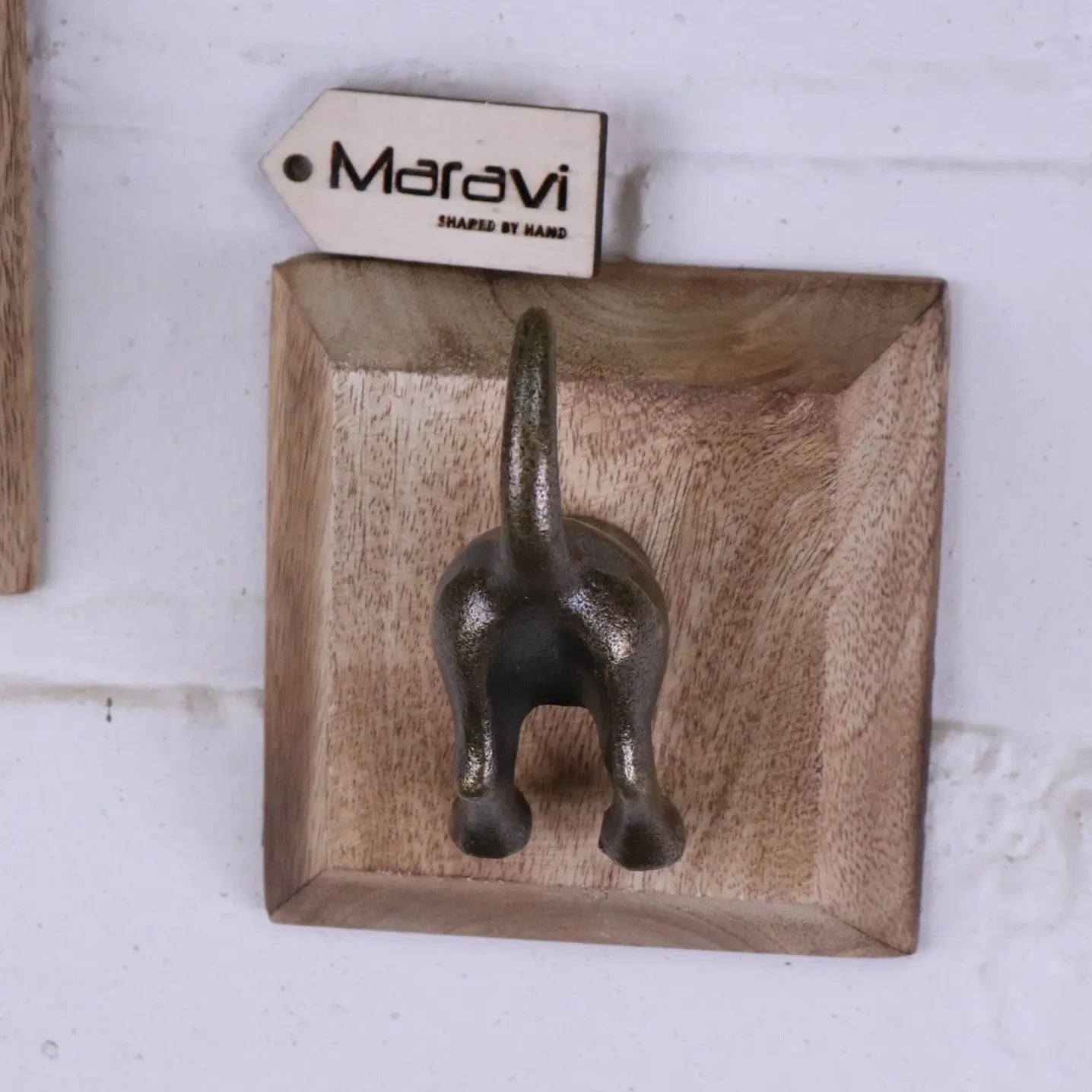 Odhari Dog Tail Hooks Set of 2 Antique Silver or Gold