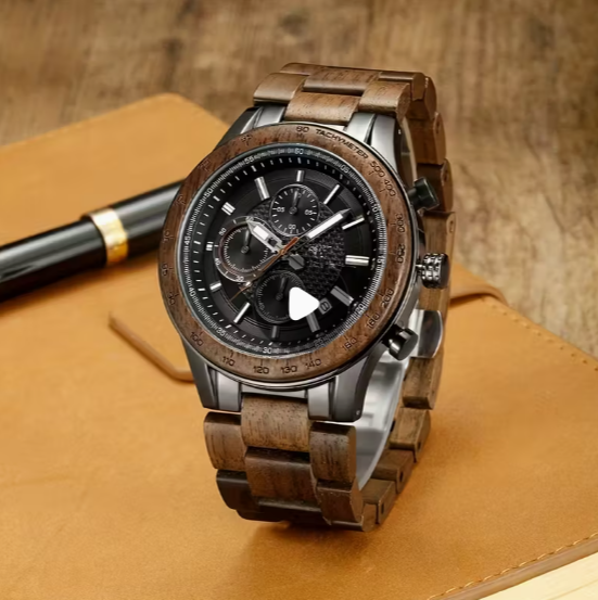 Wood Chronograph Watch - Men
