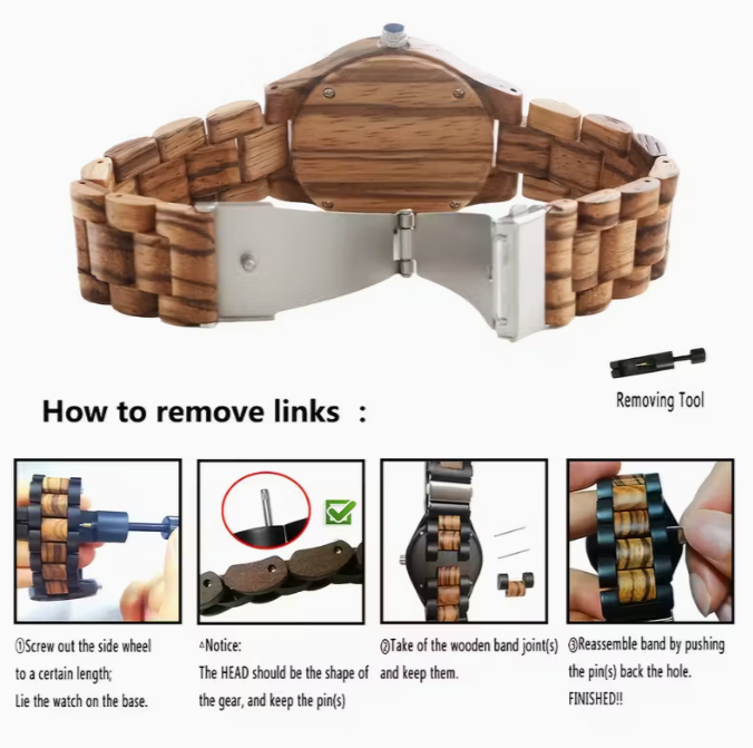 Wood Watch Green - Women