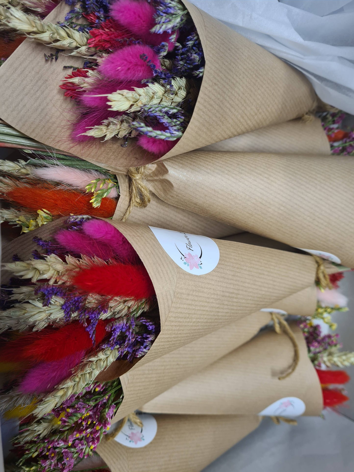 Colourful Dried Mini Flower Bunches