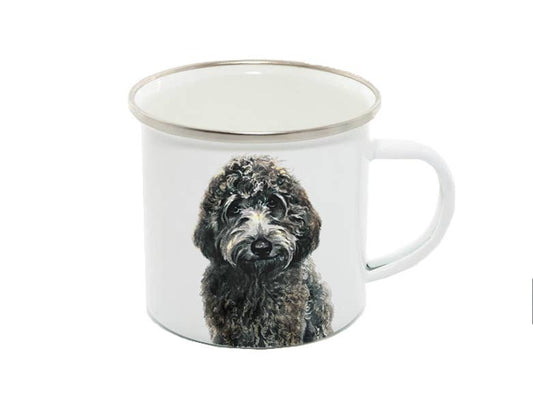 Enamel Mug, Labradoodle, Douglas Black