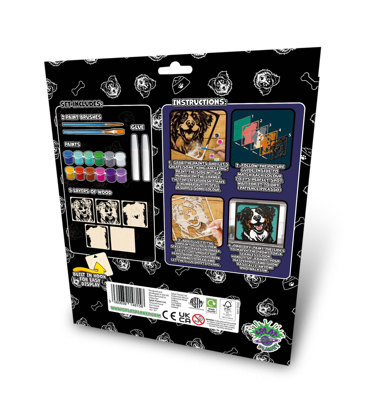 Wooden Dog Art Craft Kit