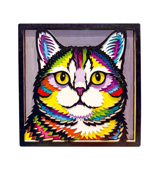Wooden Cat Art Craft Kit